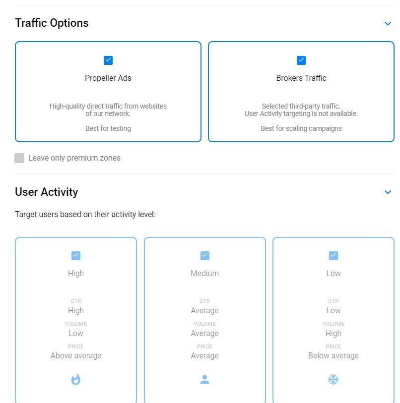 Împingeți direcționarea traficului