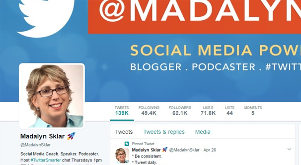 Buon esempio di intestazione di Twitter