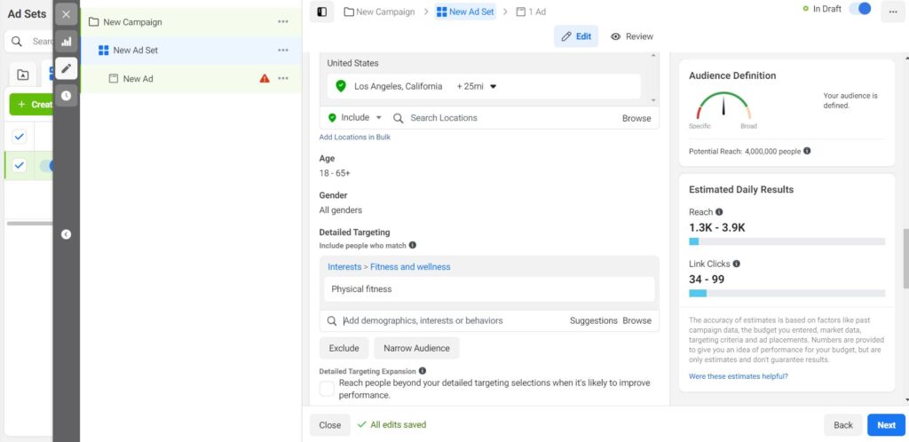 gestore di annunci facebook