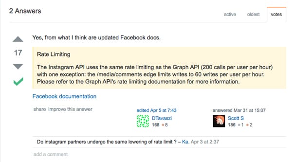 Instagram API の制限