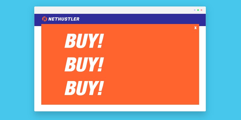 ポップアップ広告の例