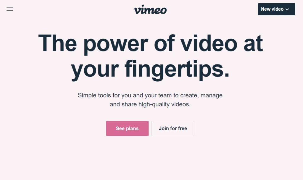 Vimeo - 最佳 YouTube 替代品