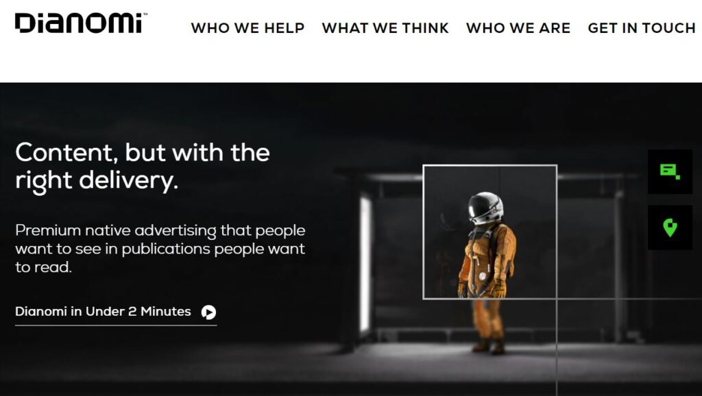 dianomi - 금융 기반 네이티브 광고 네트워크