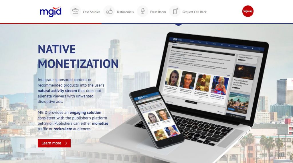 mgid - 저렴한 네이티브 광고 네트워크