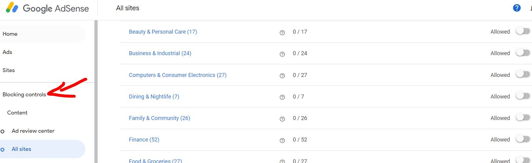 禁用廣告類別 - 增加 AdSense 收入
