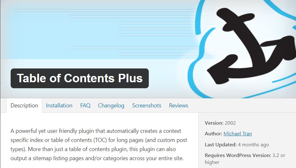 najlepszy wordpress dla marketingu afiliacyjnego - TOC+