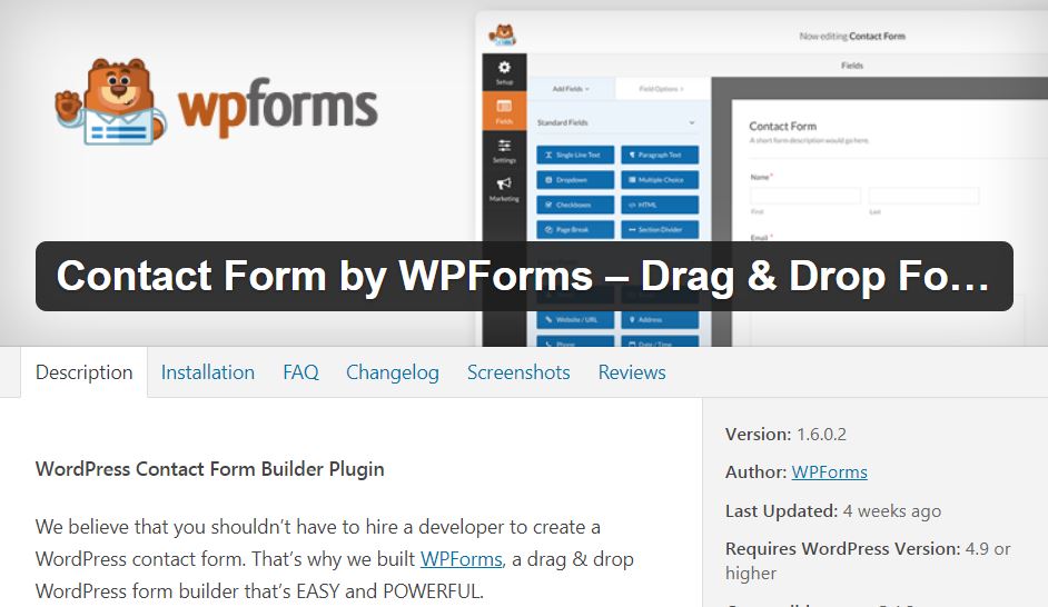 wpforms - najlepsze wtyczki wordpress do marketingu afiliacyjnego