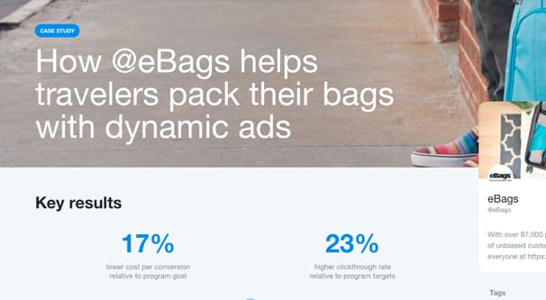 eBags Twitter 사례 연구
