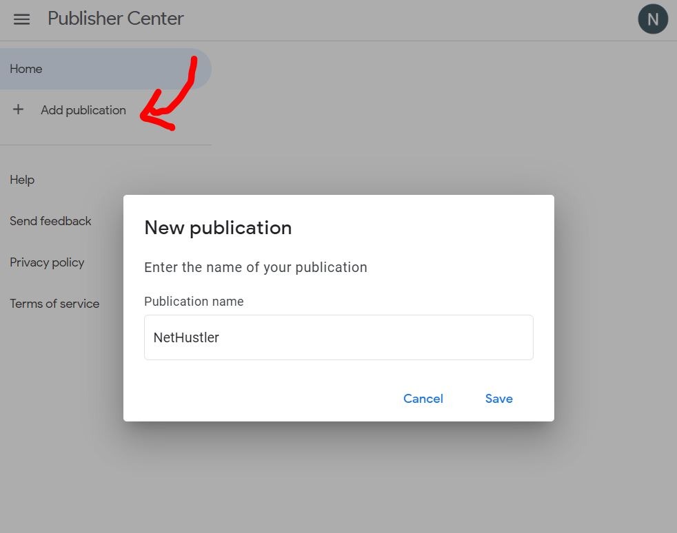 ศูนย์ผู้จัดพิมพ์ เพิ่มเว็บไซต์