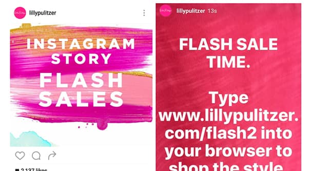 Vânzări flash pe Instagram
