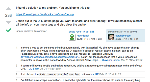 Borrar caché de Me gusta