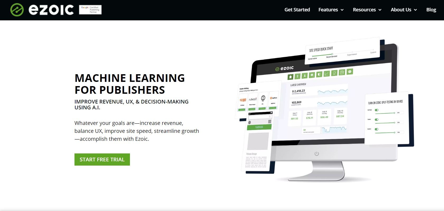 ezoic ทางเลือก Google Adsense ที่น่าทึ่ง