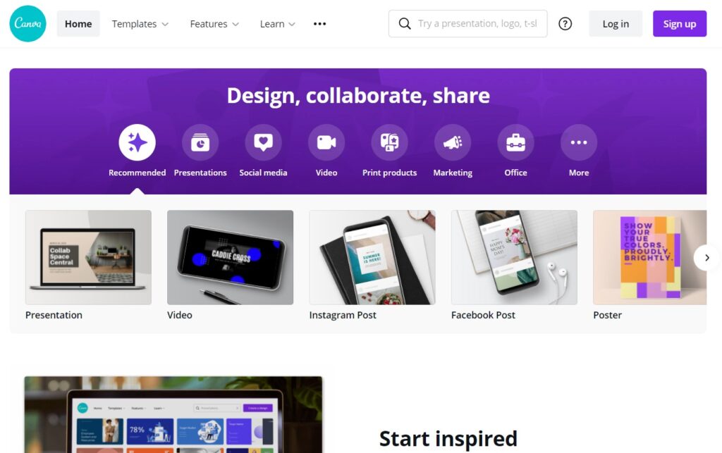 أدوات التسويق الرقمي من canva للتصميم