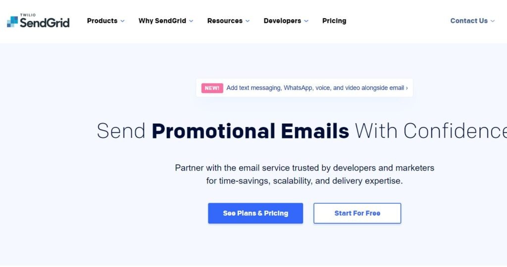 أداة التسويق الرقمي sendgrid