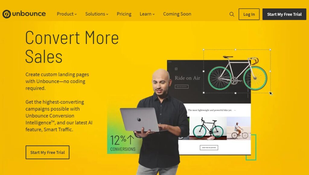 أداة لا ترتد لتصميم صفحات التسويق