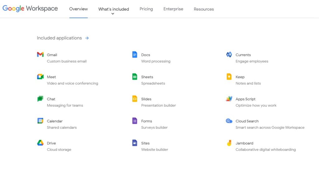 مساحة عمل Google