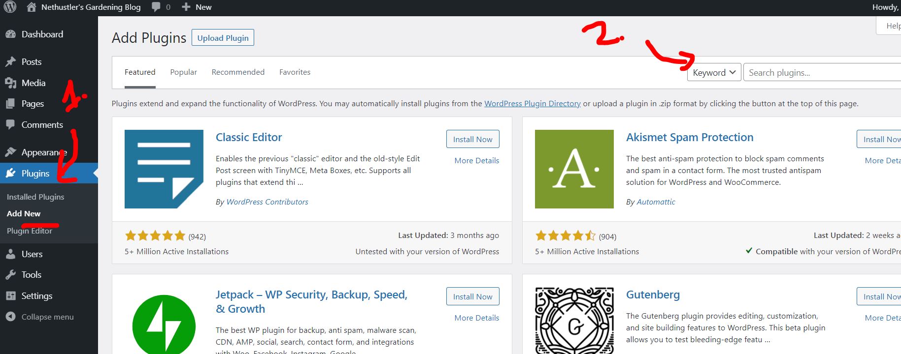 installa i plugin per il tuo blog WordPress