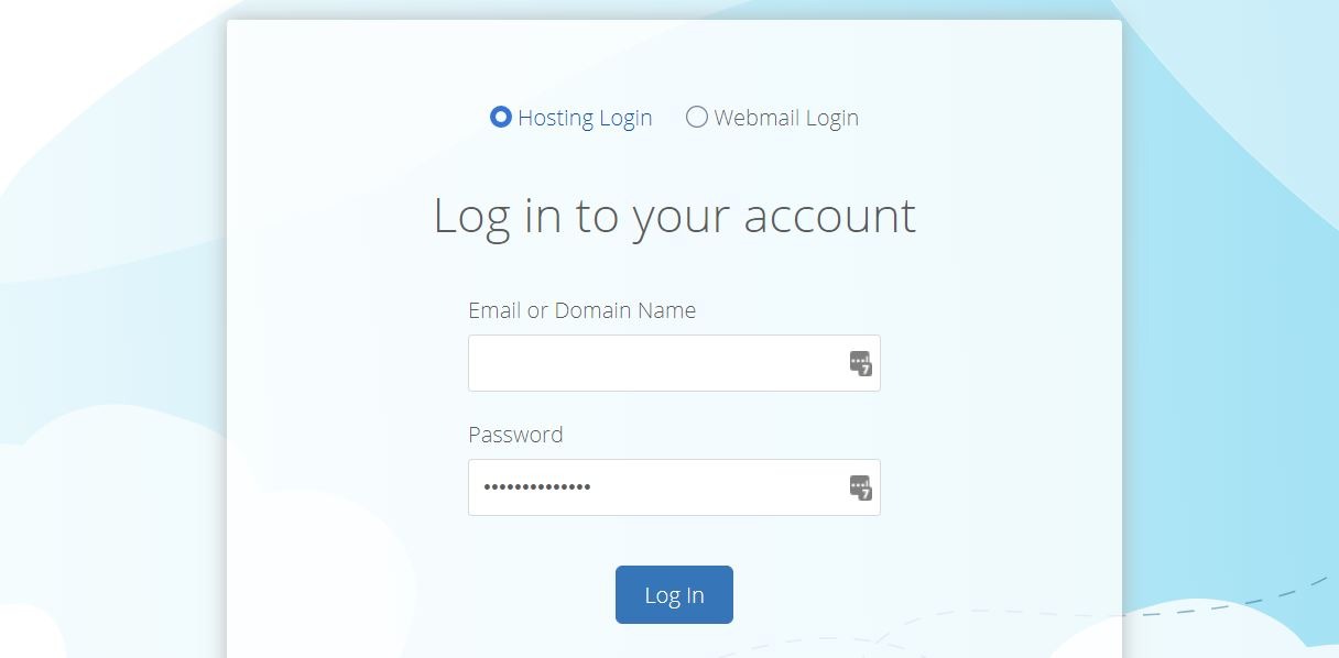 Accesso al blog Bluehost