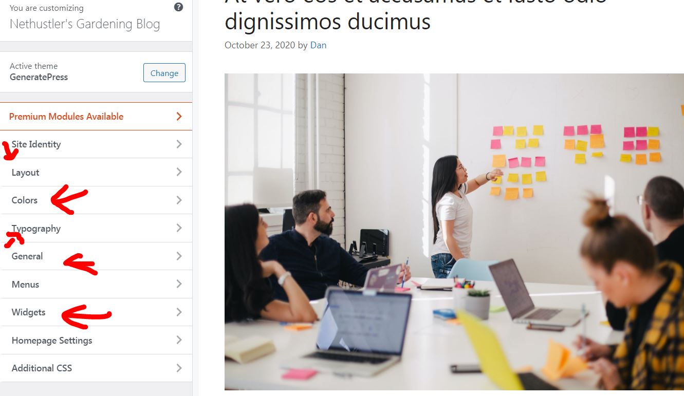 Impostazioni di personalizzazione