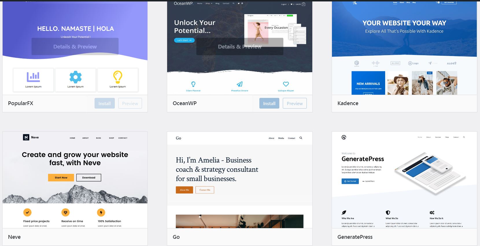 scegli un tema per il tuo blog