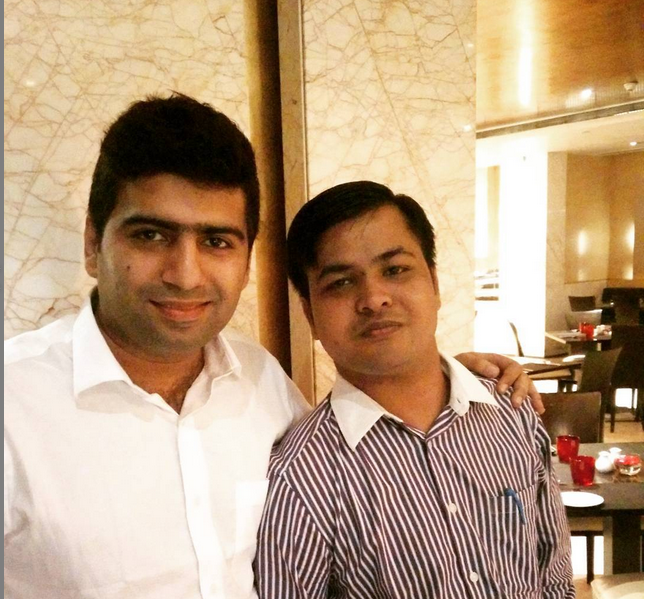 Aishwin Vikhona と Dipesh Garg (創設者、Truelancer) Aishwin Vikhona with Dipesh Garg (Founder, Truelancer)