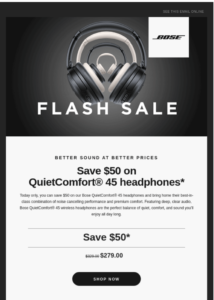 email introduction example by Bose