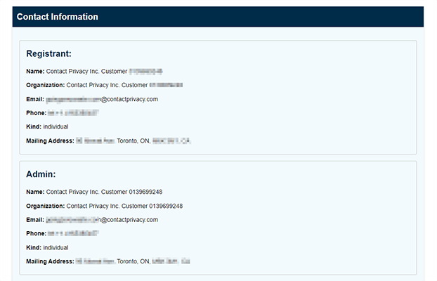 Sito web ICANN - Dettagli mancanti