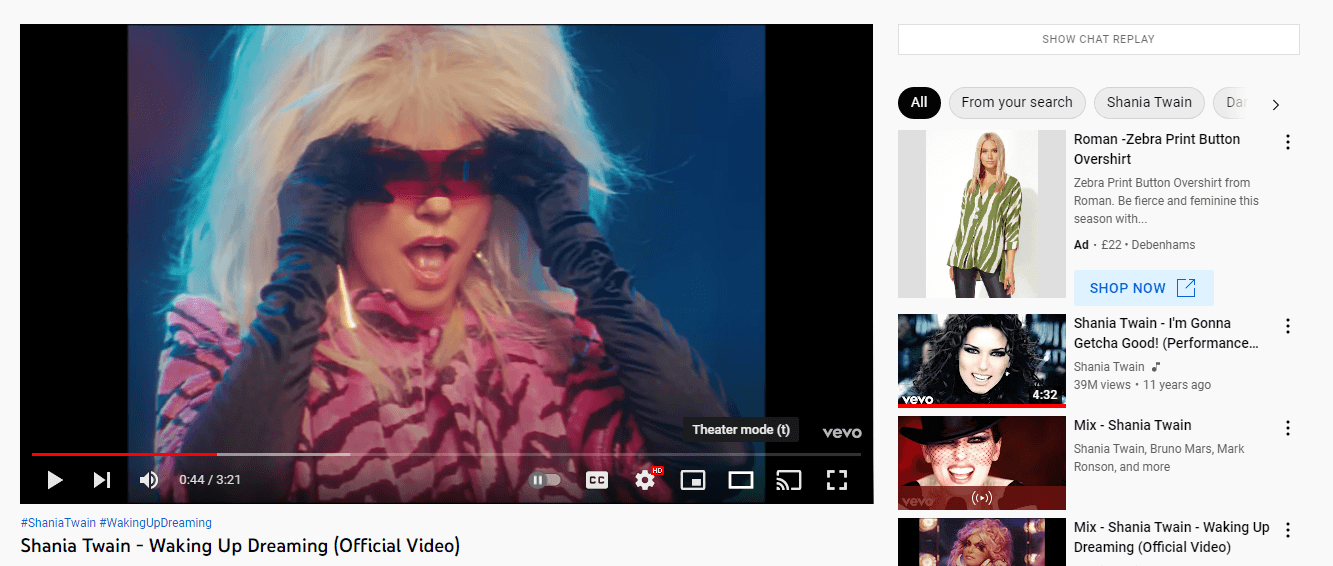 Écran d'ordinateur portable YouTube OTT