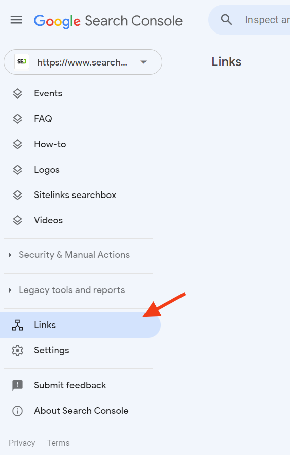 Console de recherche Google