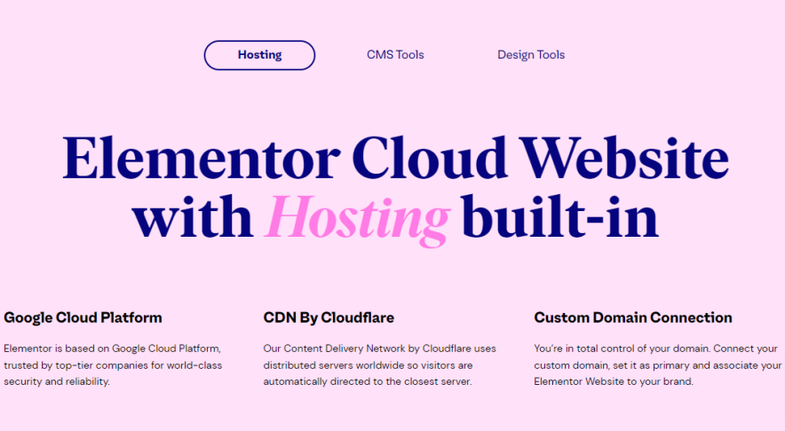 alojamiento en la nube elementor