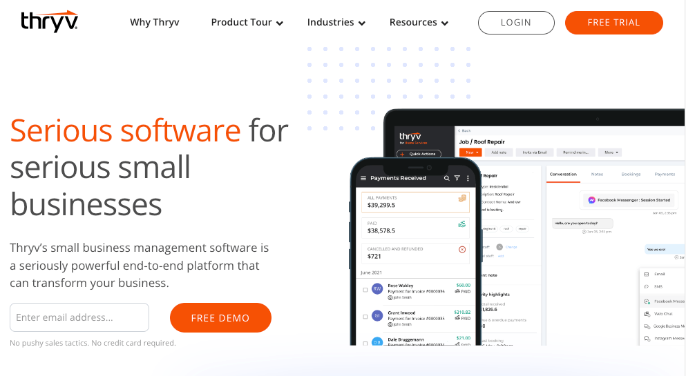 thryv 网站的主页
