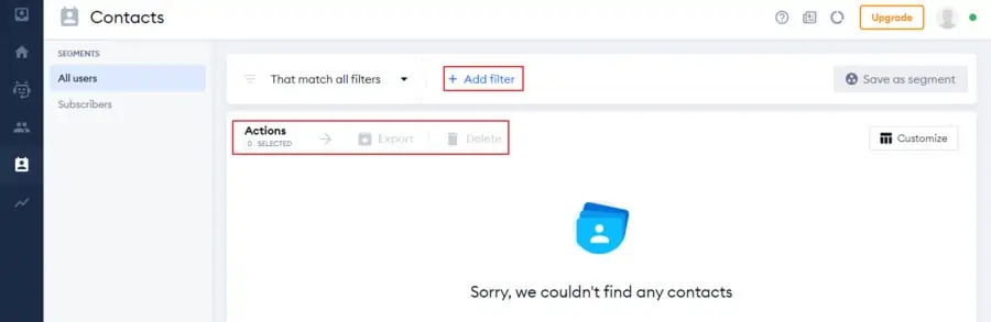 tidio Kontaktliste für gezielte Kampagnen