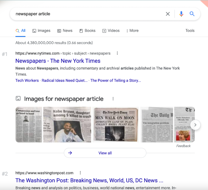 Les SERP ne comportent pas de pages spécifiques à l'état/à la ville et pas de pack de cartes.