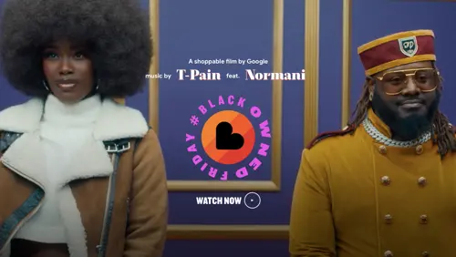 Screenshot of Google #BlackOwnedFriday campaign.