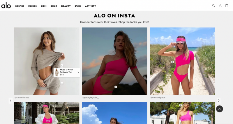 Instagram strony Aloyoga