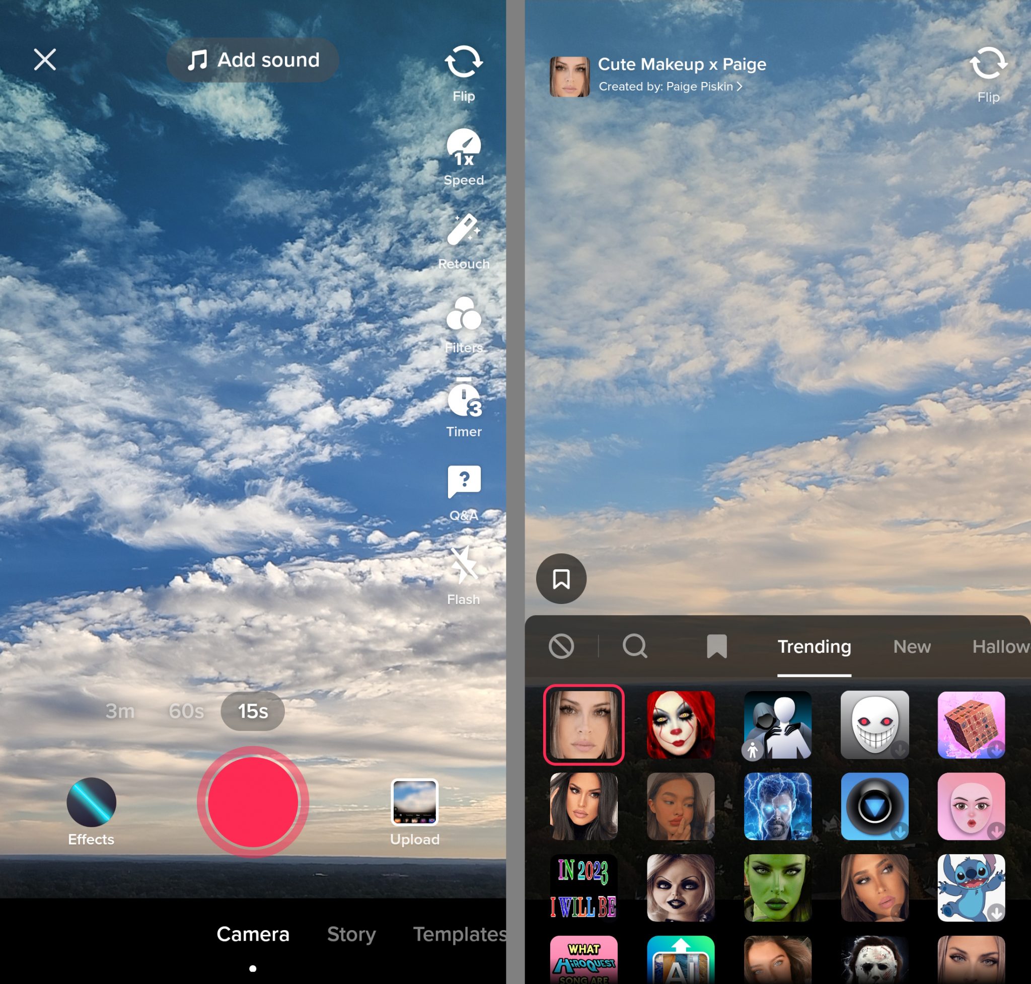 como fazer um vídeo TikTok - aplicar efeitos