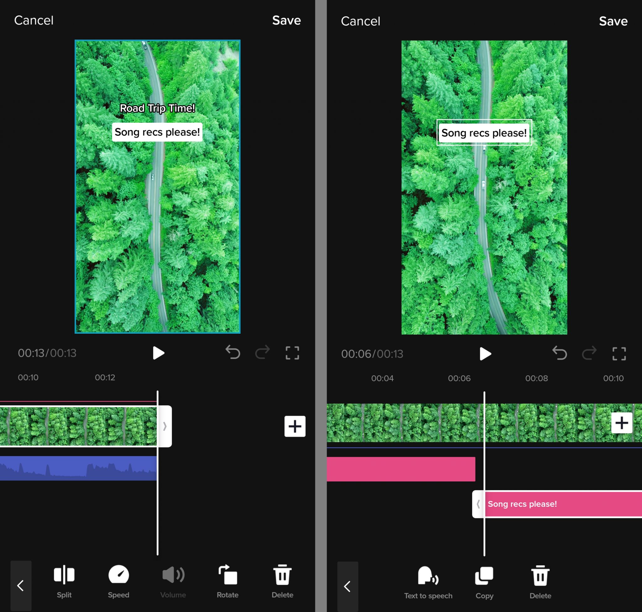 como fazer um vídeo TikTok - ajustar clipes