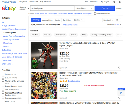 фигурки на ebay