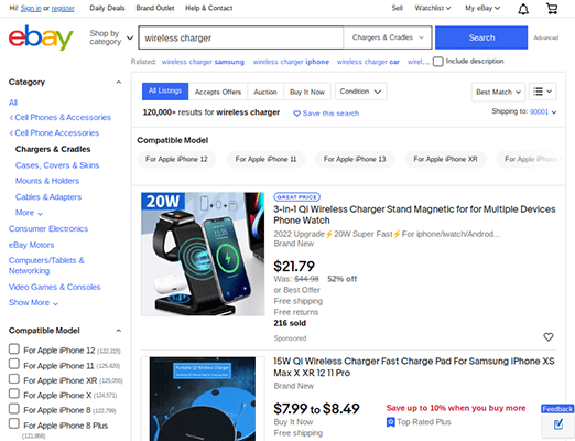 беспроводное зарядное устройство ebay