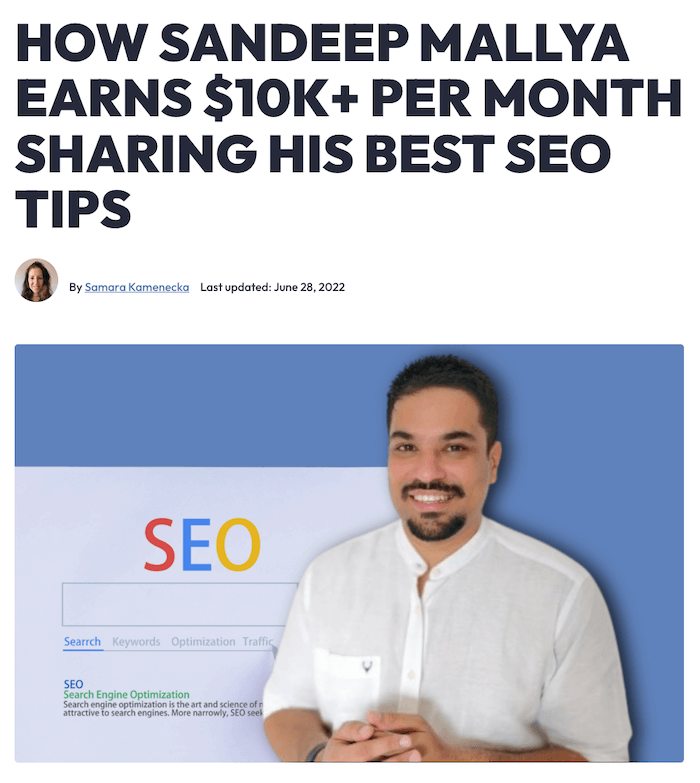 سانديب ماليا - مقابلة متخصصة في السعي