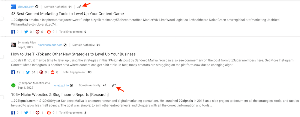 BuzzSumo - إشارات العلامة التجارية غير المرتبطة BuzzSumo - Unlinked Brand Mentions
