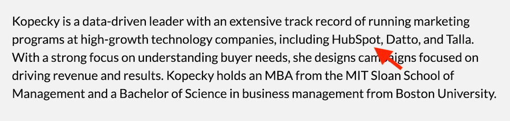 مثال يذكر العلامة التجارية غير المرتبطة Unlinked brand mention example