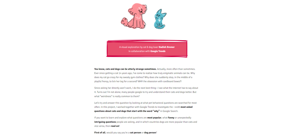 Captura de pantalla de ¿Por qué la página de inicio de perros y gatos?