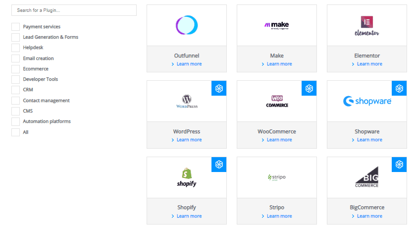 integrări sendnblue