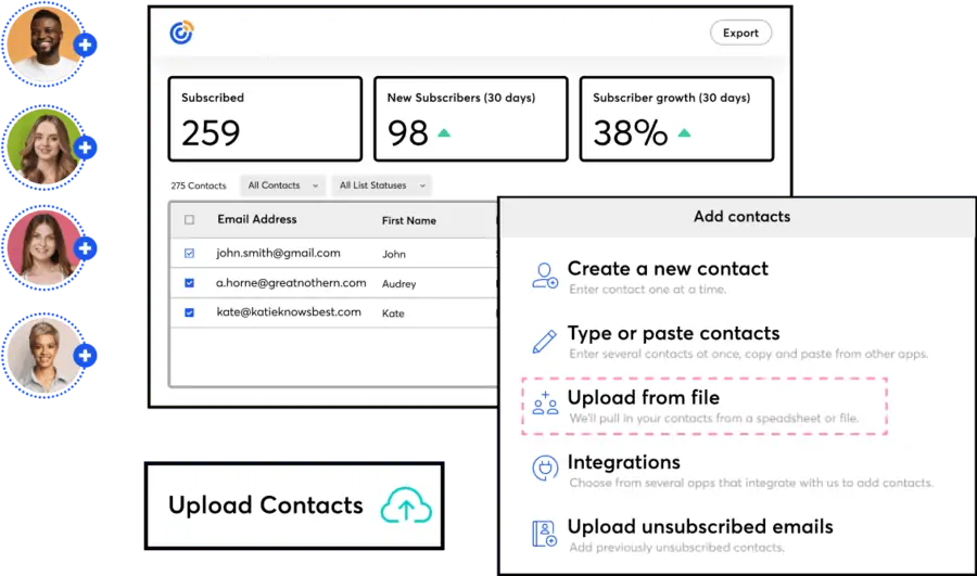 gestionarea constantă a listelor de contacte