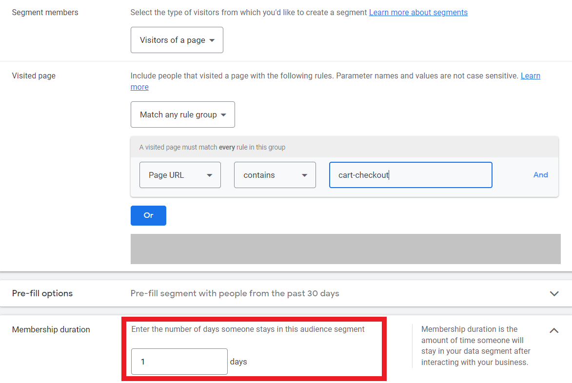 Pilih durasi keanggotaan yang berbeda di daftar pemasaran ulang.