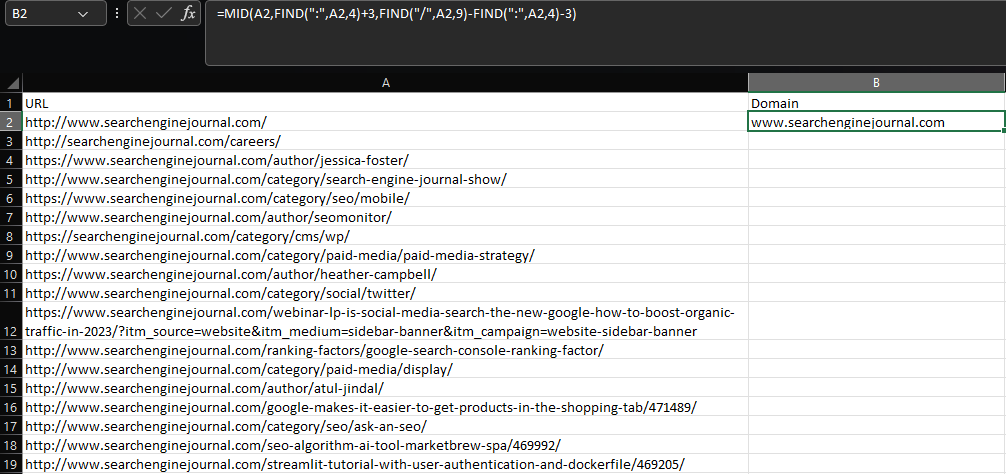 izquierda centro derecha Excel