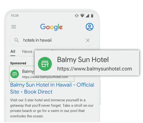 zasoby nazwy firmy i logo Google Ads