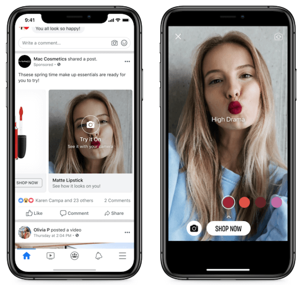 Beispiel für eine einkaufbare Facebook-Werbung