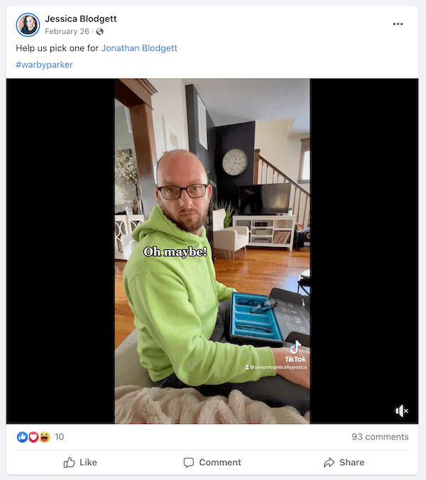 Benutzergenerierte Inhalte auf Facebook